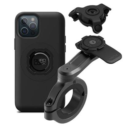 Quad Lock Motorcycle Handlebar Phone Mount PRO - Large with Vibration Dampener and MAG Phone Case for iPhone 12/12 Pro - size: iPhone 12/12 Pro