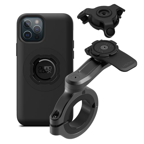 Quad Lock Motorcycle Handlebar Phone Mount PRO - Large with Vibration Dampener and MAG Phone Case for iPhone 12/12 Pro - size: iPhone 12/12 Pro