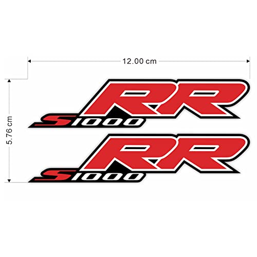 Awonderful Motorcycle S1000RR Fairing Decal Sticker for S1000RR 2009-2014 - Fairing Side Section Decal Sticker (Red and White) - color: Red and White