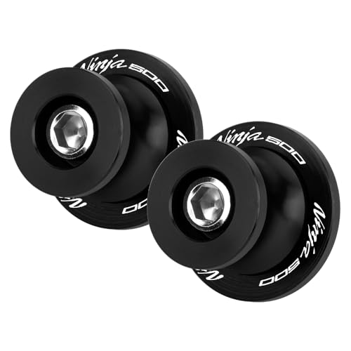 M8 Motorcycle Rear Swingarm Bobbins For Ninja 500 2024 Swingarm Spools Protectors Spool Sliders CNC Aluminum ninja 500 Accessories (Black) - color: Black