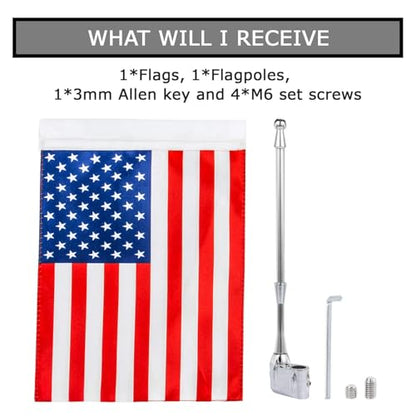 PSLER Motocycle Aluminum Rear Side Mount Luggage Rack Antenna Vertical Flag Pole for GL1800 Goldwing All Years (United States)