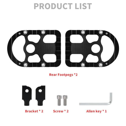 Foot Pegs Passenger Footpegs Foot Rest Pedal Fit for Harley Softail 2018-Later LiveWire 2020-Later Fat Boy Street Bob Low Rider Breakout (Black) - color: Black