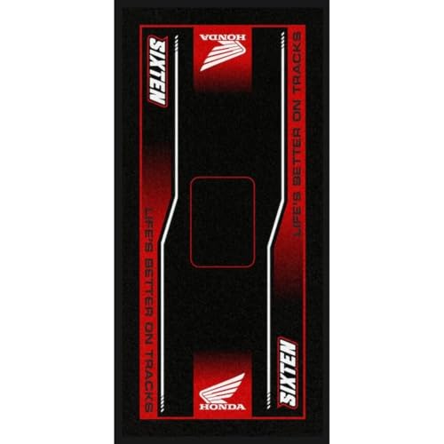 SIXTEN Motorcycle Mat for Honda 37.4 × 78.7 in - Environmental Garage & Paddock Mat - Washable, Oil-Absorbing & Eco-Friendly - Protection for Dirt Bike, Enduro & Motocross