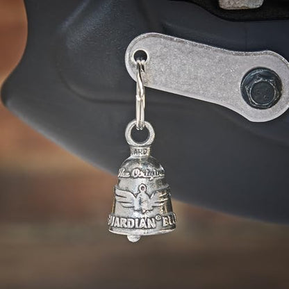 Guardian Bell Second Amendment Protects Good Luck Bell w/Keyring & Black Velvet Gift Bag | Motorcycle Bell | Lead-Free Pewter | Made in USA - color: Second Amendment Protects