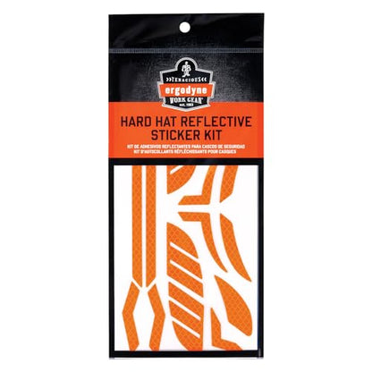 Ergodyne Skullerz 8961 Reflective Hard Hat Stickers, Safety Helmet Strips, Hard Hat Accessories Adhesive Sticker Decal Kit