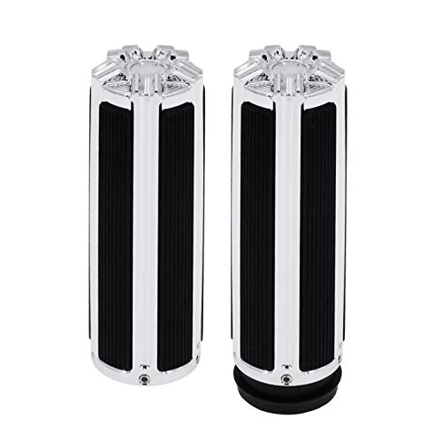 1" Electronic Throttle Defiance Handlebar Grips 25mm Hand Grips Fit for Harley Touring Street Glide Road King Road Glide Electra Glide - color: #4 Chrome