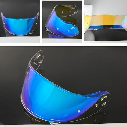 Neotec 2 Helmet Visor Replacement.CNS-3 Motorcycle Helmet Shield UV Protection Compatible with Neotec 2 (Revo Clear Blue) - color: Revo Clear Blue