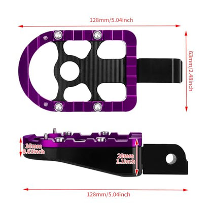 Foot Pegs Passenger Footpegs Foot Rest Pedal Fit for Harley Softail 2018-Later LiveWire 2020-Later Fat Boy Street Bob Low Rider Breakout (Purple) - color: Purple