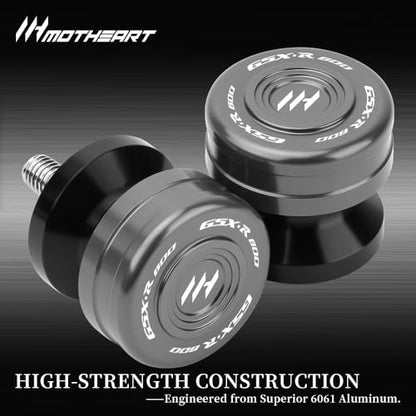 M8 Motorcycle Swingarm Sliders For GSX-R600 1992-2026 GSX-R 600Z 2022-2026 Swingarm Spools CNC Aluminum Heavy-Duty gsx-r 600 600z Accessories (Gray) - color: Gray