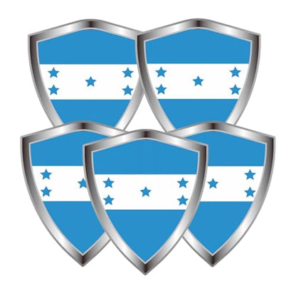 Honduras Flag Decal Sticker - Honduran Flags Shield Shape Reflective Vinyl Car Stickers - for Car Window Bumper Laptop Waterproof Sticker (5Pcs) - color: Honduras