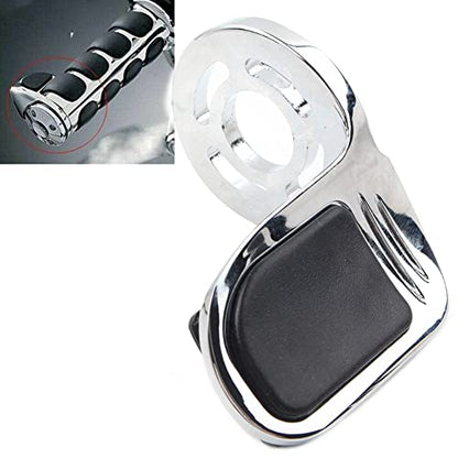 LIRU Motorcycle Wrist Pad Rest Throttle Cruise Assist Adjustable Paddle Hand Grips Control Aluminum/Rubber for Harley Road Glide for Fatboy (Chrome, Black)