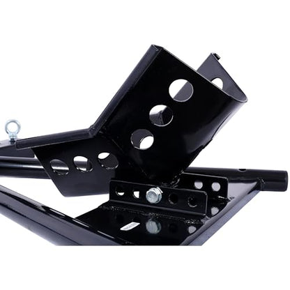 Gecheer Motorcycle Fork Chock Stand for 17"-21" Front Wheels, Steel Construction with Safety Lock for Secure Storage and Transport