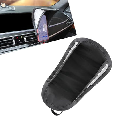 Shakas Mobile Phone Sun Shade, Heat-Insulating and Anti-Glare Cell Phone Protective Cover, No Blocking of Sight Portable Foldable Navigation Screen Holder Umbrella Cover, for Cars Motorcycles (Black)