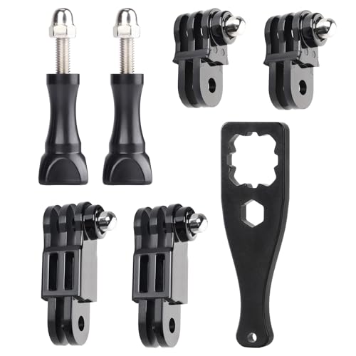 HSU Adjust Arm Straight Joints Mount, Long and Short Same Direction Straight Joints Mount for GoPro Hero 13 12 11 10 9 8 7 6 5 4 3 3+ 2 1, AKASO Campark and Other Action Cameras
