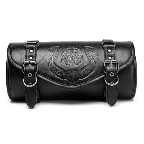 Motorcycle Tool Bag Waterproof PU Universal Saddlebag Front Fork Bag