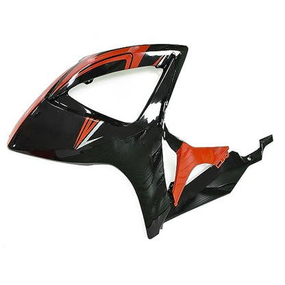 FLPRO ABS Plastic Fairing Kit Compatible for Suzuki 06 07 GSXR600 GSXR750 K6 2006 2007 GSX-R600 GSX-R750 Fairings Injection Motorcycle Bodywork Gloss Black Red Body Kit - color: Gloss Black Red-3