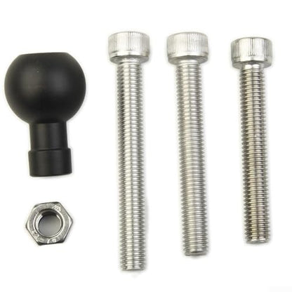 Motorcycle Handlebar Clamp Base with 1 Inch Ball for RAM Mounts B-367U, M8 Threaded Bolt Adapter, Aluminum Alloy GPS Bracket Holder for Top Clamp Phone