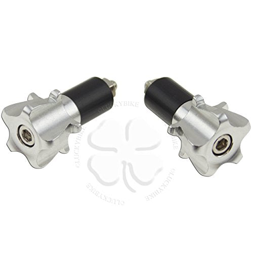 Silver Handle Bar End CNC Striker Weight Slider Hollow 7/8 Bars 6mm Slug - color: Silver