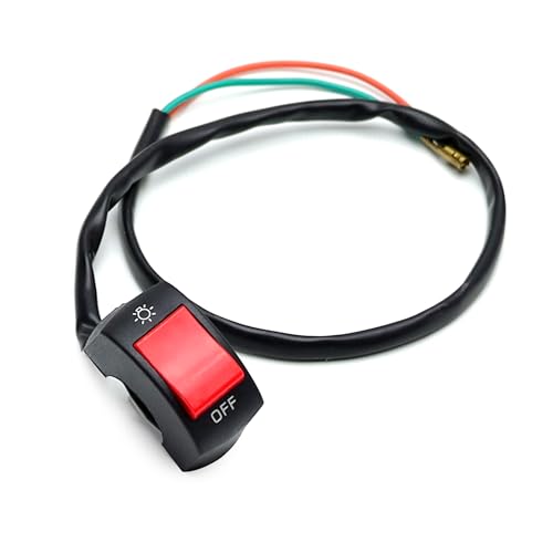 iJDMTOY Universal Fit 7/8-Inch Handlebar Single Flip On/Off Switch, Compatible with Motorcycle Dirt Bike ATV UTV Lights (Headlight, Fog/Driving Light, Light Bar) or Horn, etc - style: Single Flip Switch
