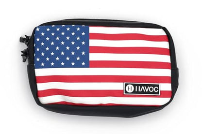 Havoc Racing Bar Bag - Universal Handlebar Bag for Motorcycles, Dirt Bikes, ATVs, UTVs - Fits Goggles, Phone, Tools -8"x5"x2" - color: USA