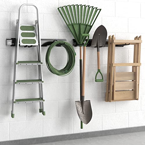 ClosetMaid ProGarage 2-Pack Garage Storage Tool Organizer Racks, Black | 8 Double Hooks, Heavy Duty, 32” W - style: Tool Storage