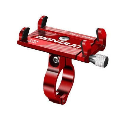 Aluminum Motorcycle Bike Bicycle Holder Mount Handlebar for Cell Phone GPS US (Red) - color: Red