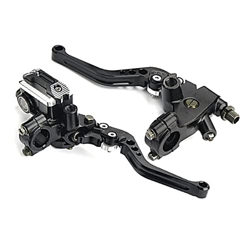 Universal Motorcycle Brake Lever 7/8" 22mm Handlebar Brake Master Cylinder Clutch Levers Left & Right Set for Sport Bike/Street Bike/Scooter/Dirt Bike Clutch Lever (Black) - color: Black-Set