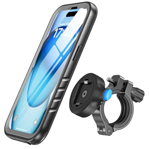 SPORTLINK Bike Phone Holder for iPhone 15 - Motorcycle Phone Mount [Aluminium][360° Rotatable][1s Quick Release][IP68 Waterproof] Bicycle Motorbike Handlebar Cell Phone Holder