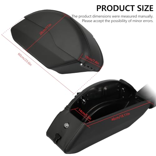 Motorcycle Saddlebag Side Pocket luggage Fits for Indian Scout Sixty ABS 2015-2023 Model Black - color: Black