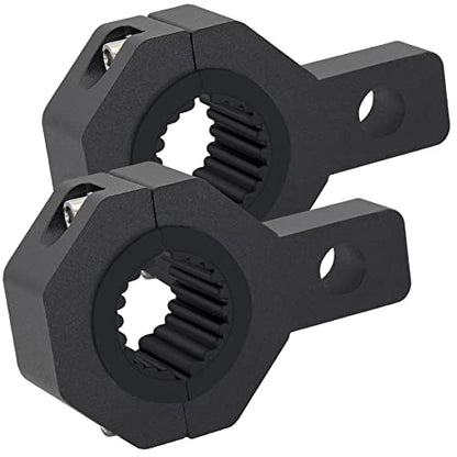 Motorcycle Brackets Tube Clamp Mount Kit 0.75" 1" 1.25" 2Pcs LED Offroad Lights Vertical Bar Tube Clamp Roof Roll Cage Holder Universal Clamp Bracket fit for Crash Bar Guard ATV UTV Motorcycle