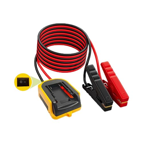 Jumper Cable Kit with Switch for De.Walt 18/20V Battery, Reinforced Clamps 12AWG 5.9Ft Booster Cable for Car Motorcycle, Compatible with DCB182 DCB183 DCB200 etc. - style: For De.walt 18/20V