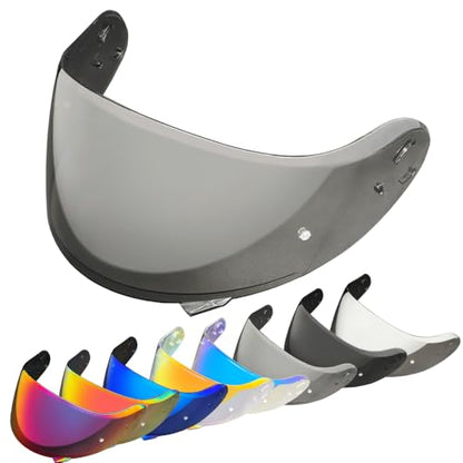 Neotec 2 Helmet Visor Replacement.CNS-3 Motorcycle Helmet Shield UV Protection Compatible with Neotec 2 (Light Black) - color: Light Black