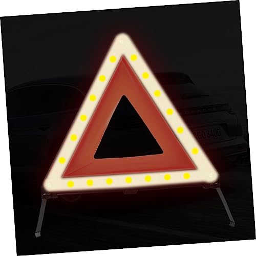 Reflective Warning Triangle Kit for Roadside Emergencies Safety Sign for Vehicles Compact Car Storage Easy Setup Red Emergency Sign