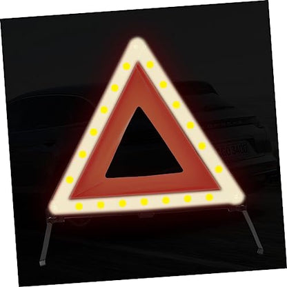 Reflective Warning Triangle Kit for Roadside Emergencies Safety Sign for Vehicles Compact Car Storage Easy Setup Red Emergency Sign