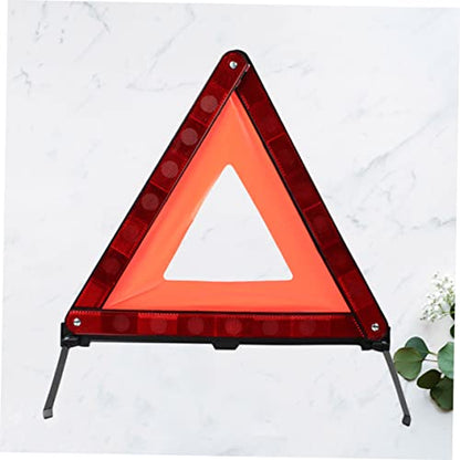 Reflective Warning Triangle Kit for Roadside Emergencies Safety Sign for Vehicles Compact Car Storage Easy Setup Red Emergency Sign