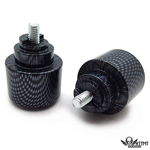 Bar Ends Carbon Compatible with 2001-2013 Hond GoldWing GL1800/ 1998-2013 Hond VFR800 NOLOGO - color: Carbon Fiber, size: Classic