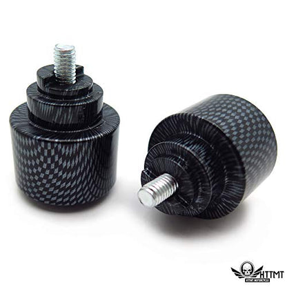 Bar Ends Carbon Compatible with 2001-2013 Hond GoldWing GL1800/ 1998-2013 Hond VFR800 NOLOGO - color: Carbon Fiber, size: Classic