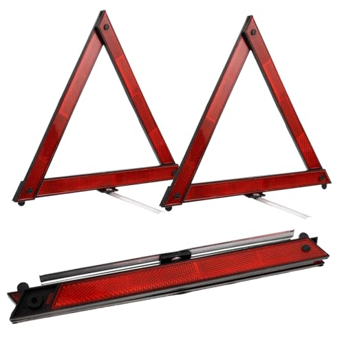 TOYANDONA 3pcs Reflective Warning Triangle Roadside Emergency Triangles for Vehicle Safety Compact Portable Reflectors for Roadside Assistance