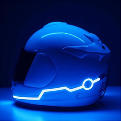 You Glow Girl Helmet EL Light Bar, LED Sticker Light Night Riding Signal for Motorcycle Bike Helmet (Blue) - color: Blue