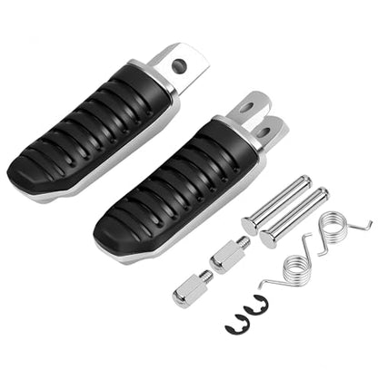 Motocycle Front Foot Pegs Footrest Universal for Suzuki V-Strom 650 1000 DL650 DL1000 Hayabusa GSX1300R GSX1300 GSX650F GSX1400 - color: Black#Suzuki#Front