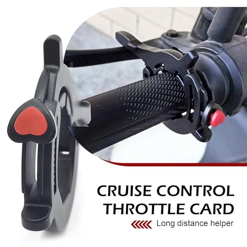 Motorcycle Throttle Assist, Wear-resistant Labor-saving Cruise Control Clamp, Long-ride Hand Relief Accessory, Universal for Most Motorcycle Throttle Accessories (Black)