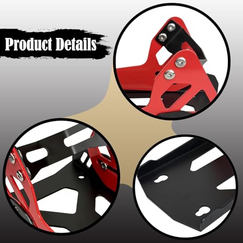 Motorcycle Wheel Chock Universal Front Tire Stand Adjustable Iron Material Foldable Structure Support for Cruiser Sports Bikes Suitable for Trailer