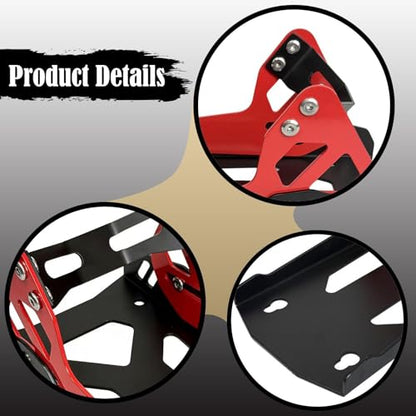 Motorcycle Wheel Chock Universal Front Tire Stand Adjustable Iron Material Foldable Structure Support for Cruiser Sports Bikes Suitable for Trailer
