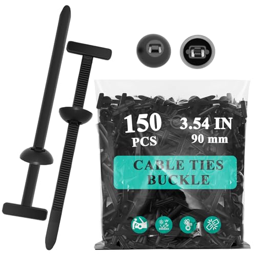 150Pcs Nylon Universal Cable Tie Buckle - New Multifunctional Nylon Zip Ties, Heavy Duty Plastic Rivet T Zip Ties Style, for Daily Maintenance And Fixing Of Automobiles