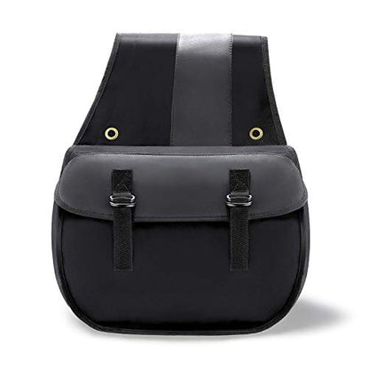 Nomad USA Quick-Easy Universal Fit Throw Over Motorcycle Canvas Biker Cargo Saddlebags (Black)