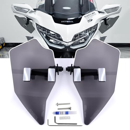 PANICAL Motorcycle for Honda Goldwing Accessory GL1800 F6B 2018-2025 Windshield Air Deflector Adjustable Wind Deflector Smokey Gray Acrylic Nondestructive iInstallation PMMA (KY DS20241191 D) - color: KY DS20241191 D