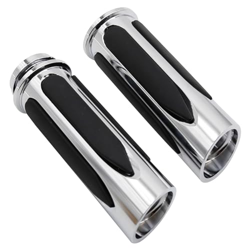 Electronic Throttle Control Grips, Replacement for Harley Davidson Touring, Softail, Dyna Models (Road Glide, Street Glide, Road King, Electra Glide, Fat Boy) - color: Silver