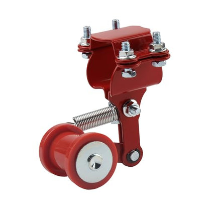 Motorcycle Chain Adjuster Tensioner Guide Roller Compatible with ATV Quad Dirt Pit Bike 4 Wheeler Go Kart Red - color: Red