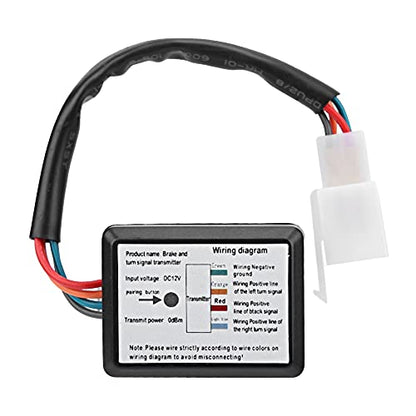Motorcycle Helmet LED Light Motorbike Turn Warning Brake Lightbar LED Helmet Light with Transmitter Module