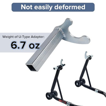 Spool Lift Stand Attachments for Rear Sportbike Motorcycle Stands (Attachment ONLY), U-Shaped Adapter 1 Pair - size: U